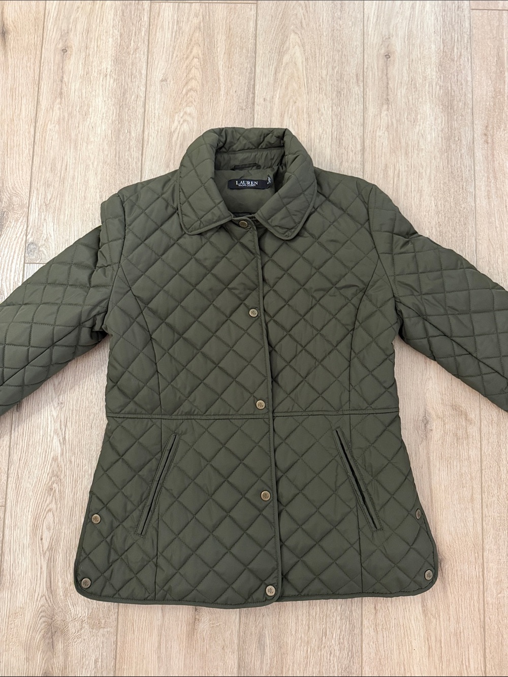 Lauren Ralph Lauren Olive Quilted Barn Jacket